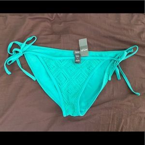 NWT Aerie Blue Crochet Bikini Swim Suit Bottom